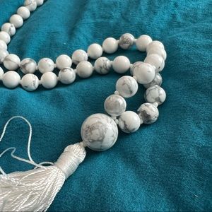 3/$50 - White Jade and Howlite Bead Mala
